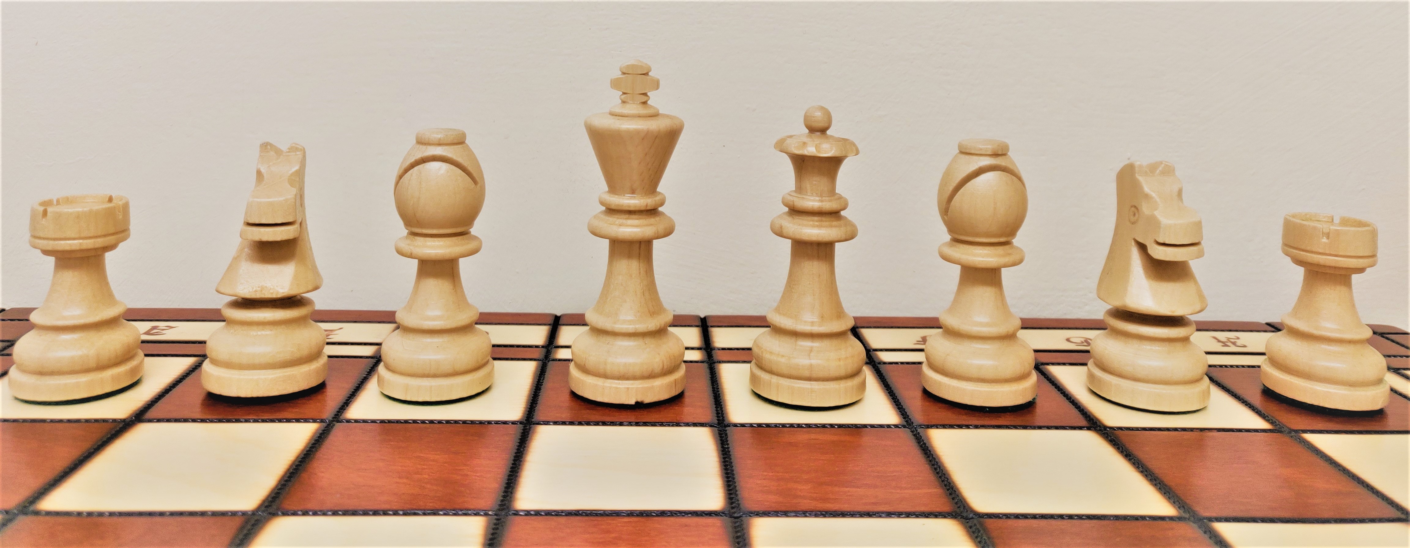 Chess Set Handmade Large Hornbeam Wood 55 x 55  Woodeeworld 
